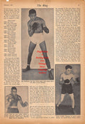 Boxing News Clipping #561 - Sugar Ray Robinson, Tommy Bell, Tippy Larkin, Tami Mauriello, Elmer Ray, Curtis Sheppard