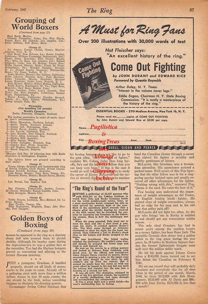Boxing News Clipping #572 - Lee Sala Jr., Leon Gabriel, Dino Bleta, Johnny Miller