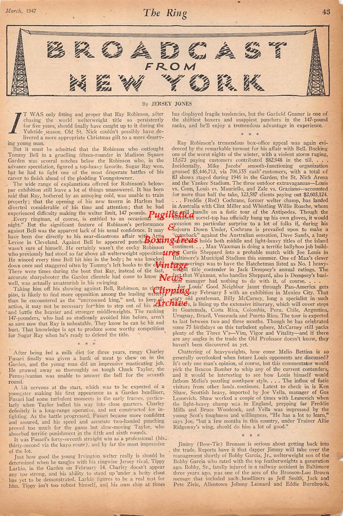Boxing News Clipping #574 - Dennis Patrick Brady