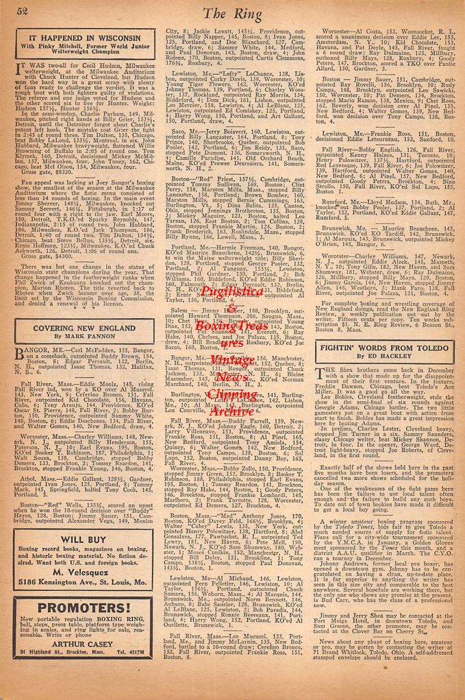 Boxing News Clipping #575 - Jackie Perkins