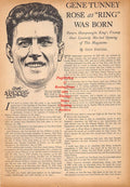 Boxing News Clipping #581 - Gene Tunney, Gene Tunney vs. Harry Greb
