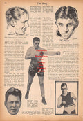 Boxing News Clipping #586 - Ace Hudkins, Dave Shade, Ted Kid Lewis, Gene Tunney, Jack Britton, Georges Carpentier vs. Gene Tunney, Barney Ross vs. Jimmy McLarnin, Paul Berlenbach