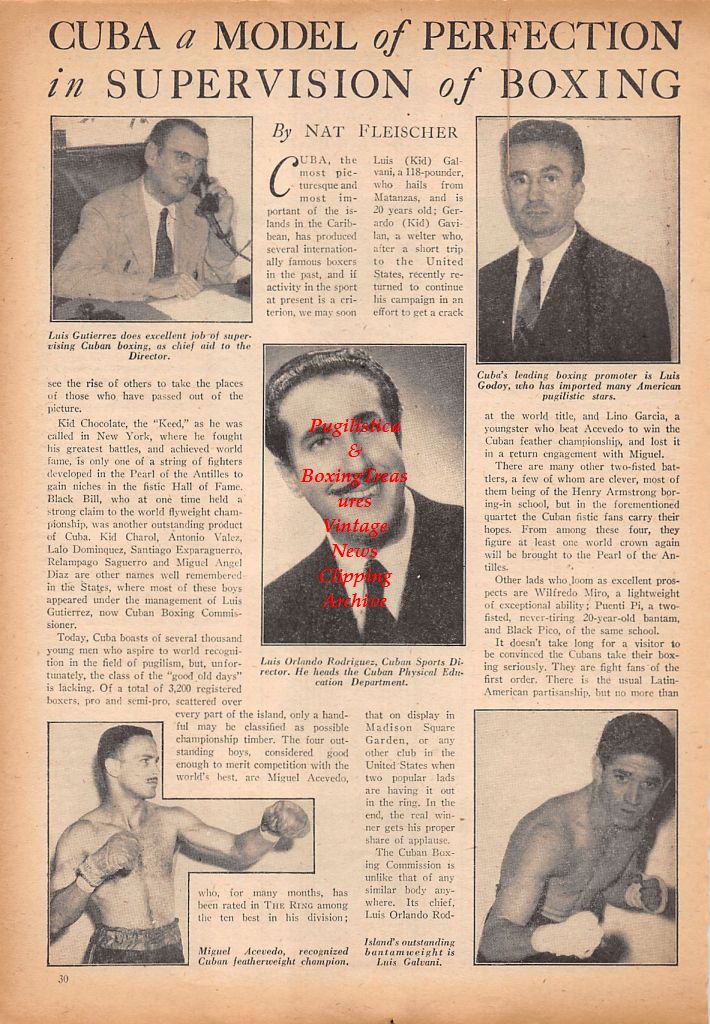 Boxing News Clipping #589 - Luis Gutierrez, Luis Godoy, Luis Orlando Rodriguez, Miguel Acevedo, Luis Galvani, Dave White, Clyde Gordon