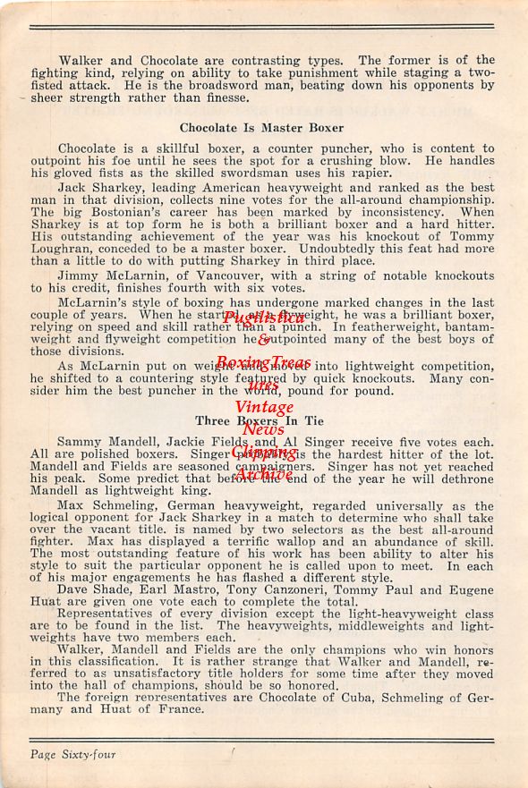 Boxing News Clipping #59 - Mickey Walker
