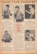 Boxing News Clipping #593 - Bill Turco, Aurelio Cruz, Billy Barrett, Bobby Mann, Willard Coffey