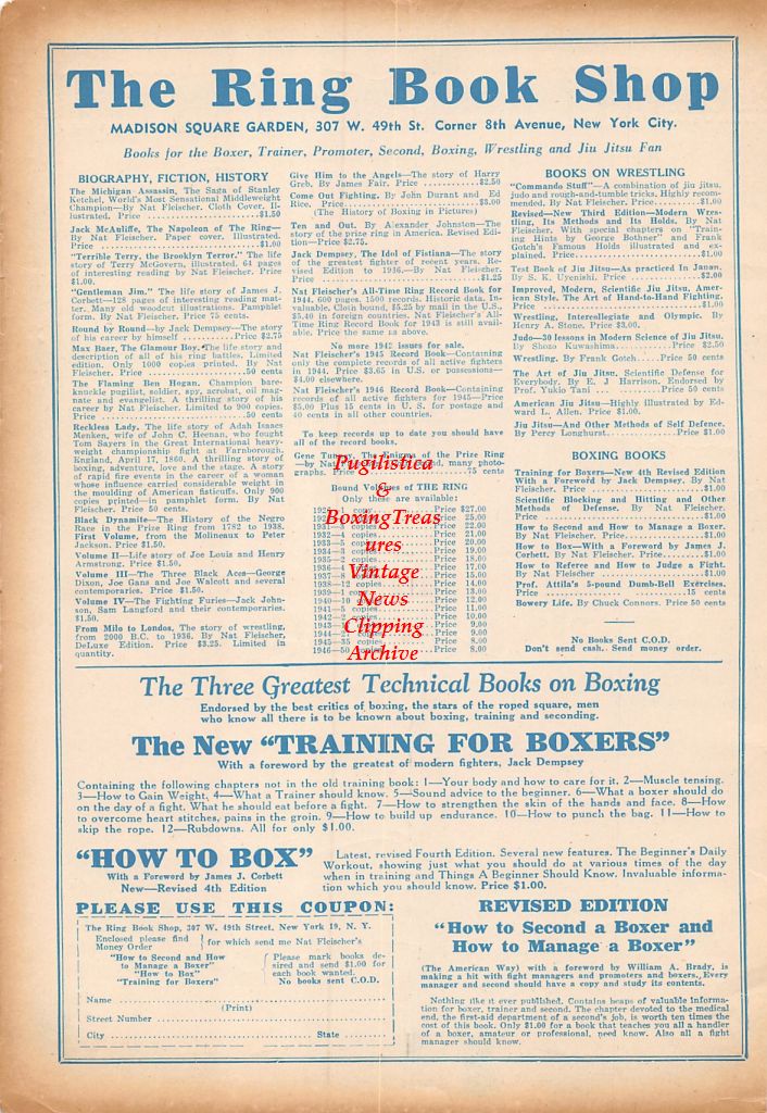Boxing News Clipping #594 - Marcel Cerdan
