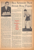Boxing News Clipping #598 - Ben Schmidt, Al Phillips, Billy Graham vs. Ruby Kessler