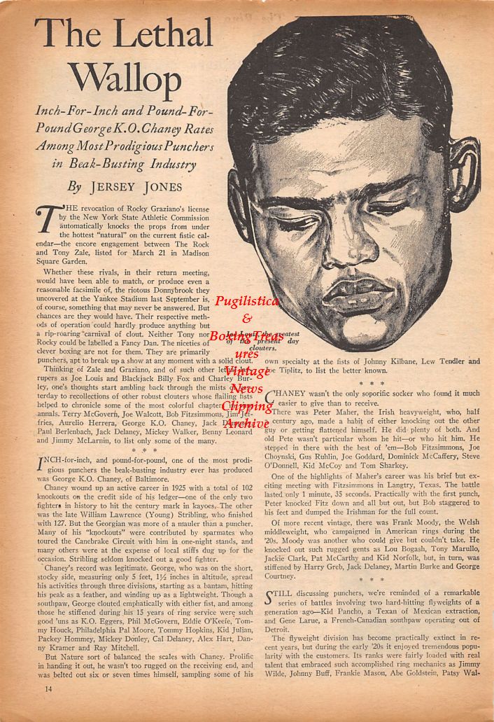 Boxing News Clipping #600 - Buddy Jacklich, Tony Chavez, Jerry McSwain, Sonny Hill, Joe Louis