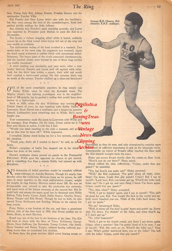 Boxing News Clipping #601 - Bos Murphy, George K.O. Chaney