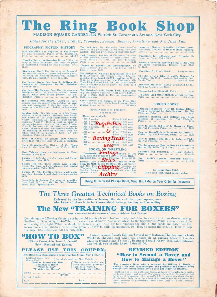 Boxing News Clipping #609 - Jack Dempsey vs. Luis Angel Firpo