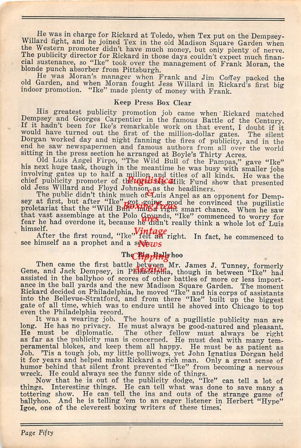Boxing News Clipping #61 - Ike Dorgan