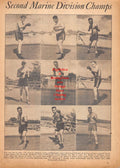 Boxing News Clipping #611 - WWII Marines Boxing, Francisco De La Cruz, Fred Jamison, Hiram Oxley, Joseph Sper, Louis Leonetti and others