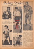 Boxing News Clipping #624 - Leonard Ceasar, Alfie Harrig, Del Cockayne, Ralph Lara, Pedro Firpo, Hughie Rock, Lionel Lalande, Bert Houle, Ambrose Stevens, Leo Chaboneau, Denny Mahoney, Les Anderson