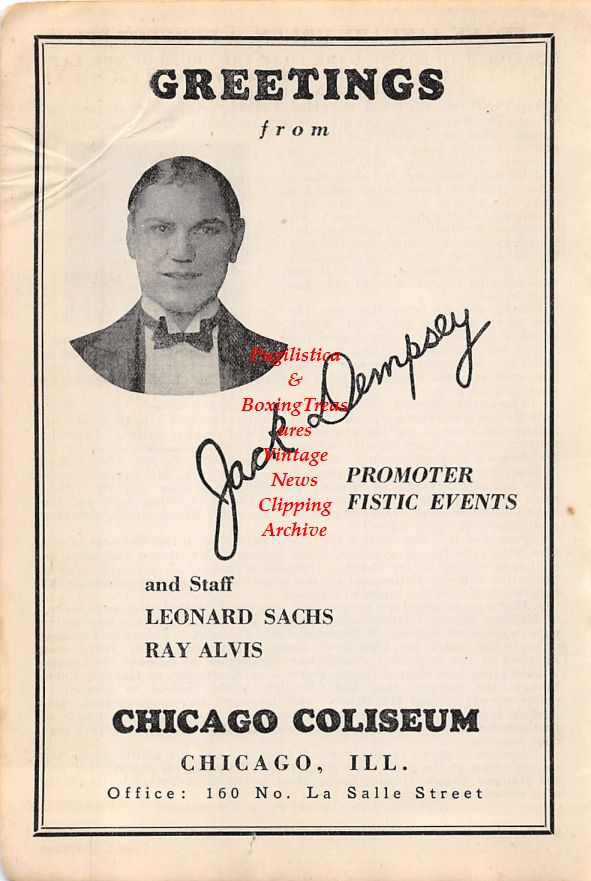 Boxing News Clipping #64 - Frank January Bruen, Jack Dempsey
