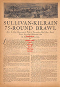 Boxing News Clipping #631 - John L. Sullivan vs. Jake Kilrain