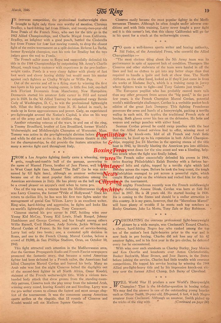 Boxing News Clipping #631 - John L. Sullivan vs. Jake Kilrain