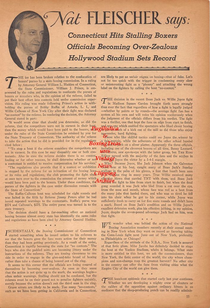 Boxing News Clipping #633 - Tony Janiro vs. Humberto Zavala, Tony Pellone vs. Patsy Giovanelli
