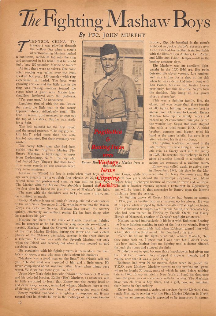 Boxing News Clipping #635 - Emery Mashaw