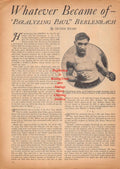Boxing News Clipping #651 - Paul Berlenbach, Rocky Graziano vs. Sonny Horne, Lee Savold vs. Al Hoosman, Jake LaMotta vs. Tommy Bell