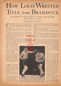 Boxing News Clipping #653 - Joe Louis vs. James Braddock, Marty Servo