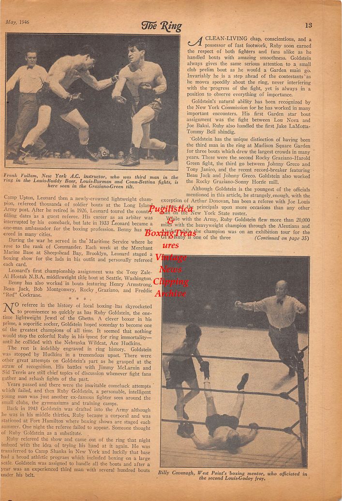 Boxing News Clipping #667 - Lee Oma vs. Gus Lesnevich, Frank Fullam, Billy Cavanagh and others