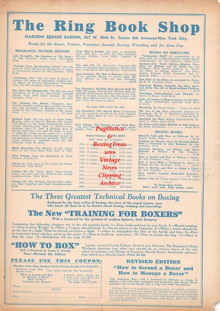 Boxing News Clipping #672 - Gene Tunney, Billy Conn