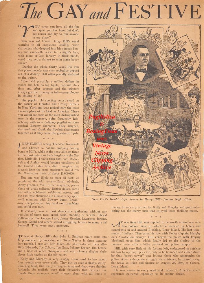 Boxing News Clipping #681 - Harry Hill's Night Club, John Thomas vs. Tami Mauriello