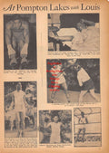 Boxing News Clipping #685 - Joe Louis at Pompton Lakes, George Fitch, Gene Tunney