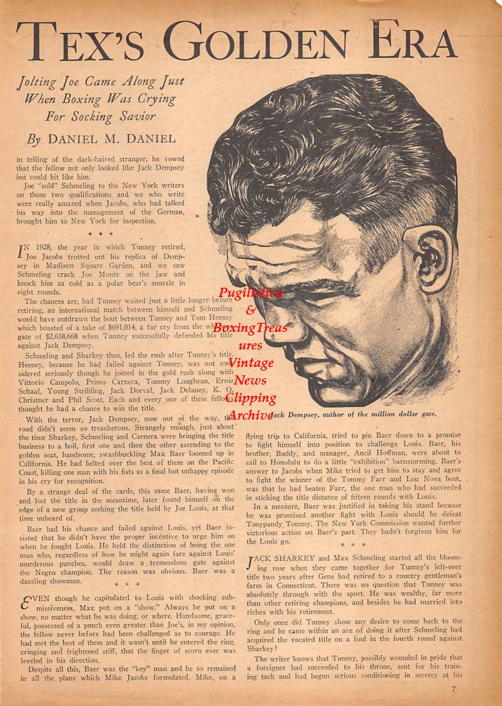 Boxing News Clipping #686 - Jack Dempsey