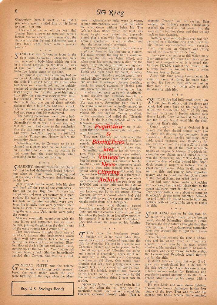 Boxing News Clipping #686 - Jack Dempsey
