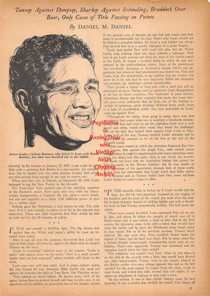 Boxing News Clipping #688 - Arturo Godoy