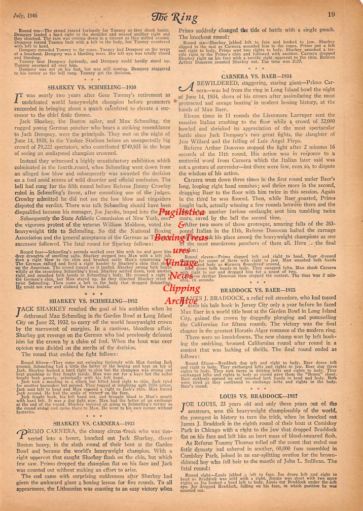 Boxing News Clipping #692 - Jack Johnson, James J. Jeffries