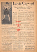 Boxing News Clipping #694 - Tippy Larkin, John L. Sullivan