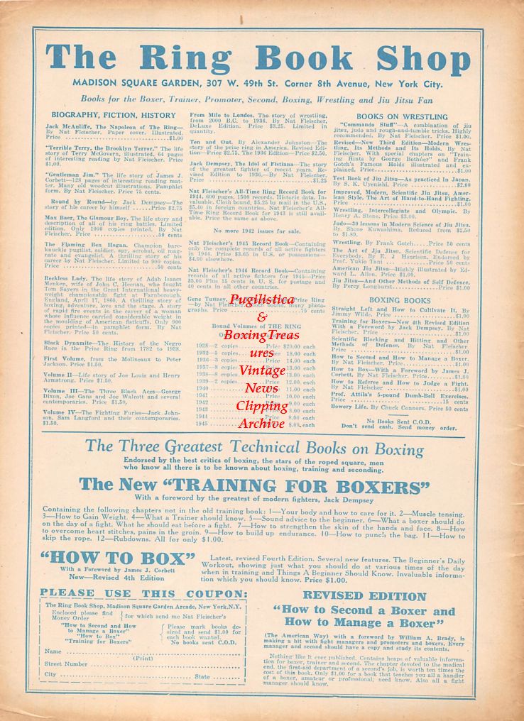 Boxing News Clipping #698 - Joe Louis vs. Billy Conn