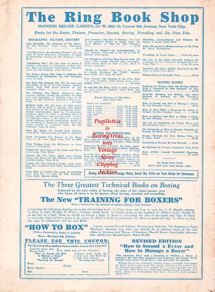 Boxing News Clipping #715 - Benny Leonard