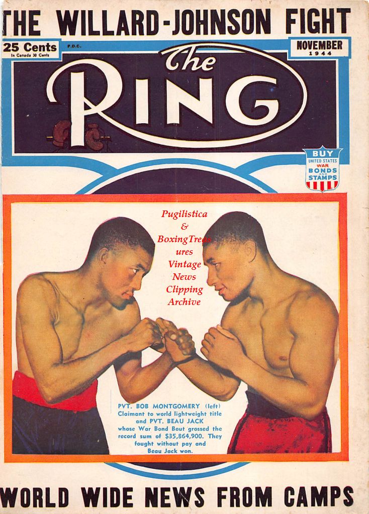 Boxing News Clipping #72 - Beau Jack, Bob Montgomery