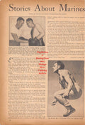 Boxing News Clipping #735 - "Stories About Marines" WWII Boxers, Henry Leslie, Freddie Bay, Anthony Livingston