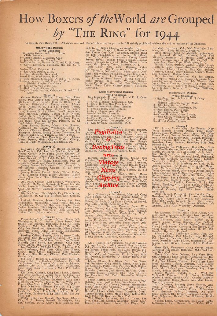 Boxing News Clipping #743 - Tony Zale, Freddie Red Cochrane