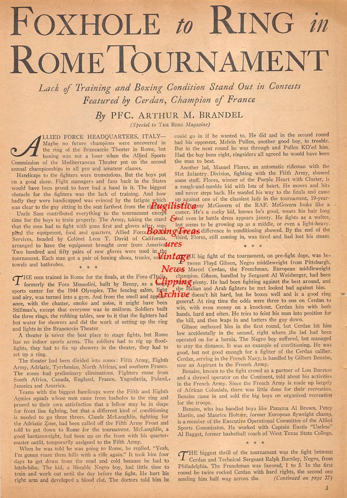 Boxing News Clipping #747 - Alex Childs, Al Johnson, Buck Garrett, James Moten, Nimitz Bowl Hawaii