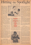Boxing News Clipping #751 - Johnny Flynn, Eugene Burton, Rocky Graziano vs. Harold Green