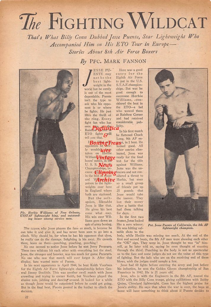 Boxing News Clipping #768 - Herbie Williams, Jesse Puente, Lee Croft