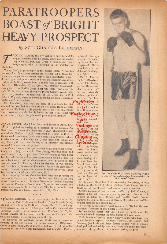 Boxing News Clipping #768 - Herbie Williams, Jesse Puente, Lee Croft