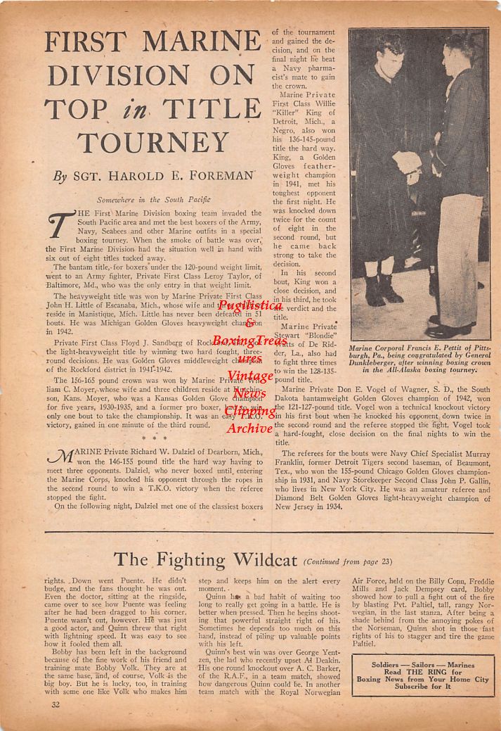 Boxing News Clipping #772 - Francis E. Pettit, Tommy Burns