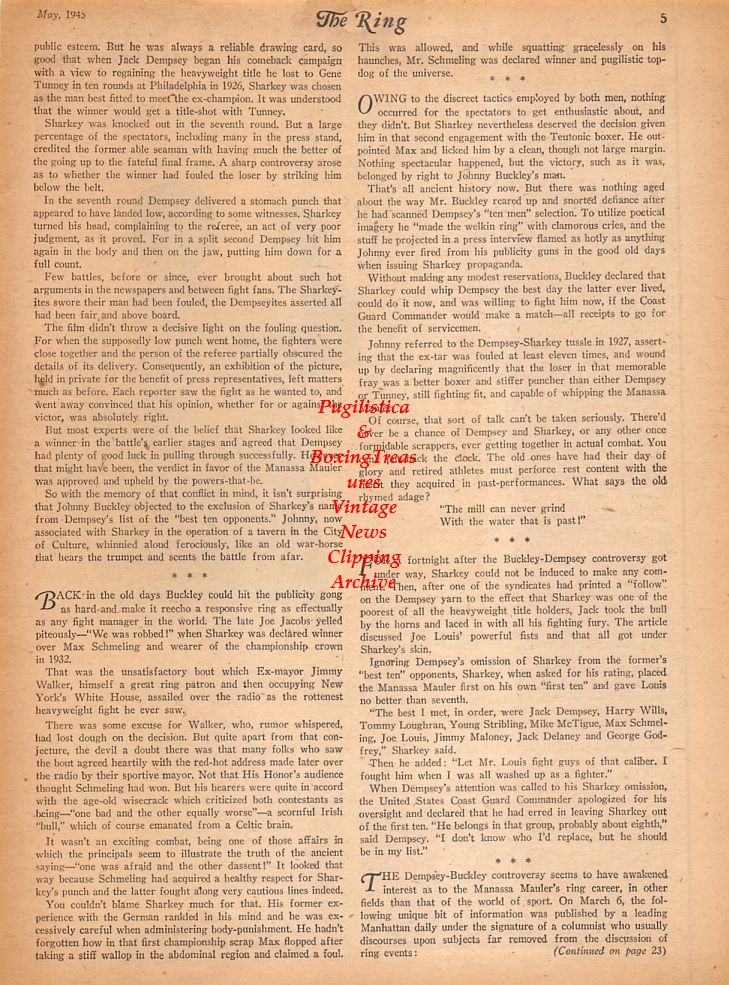 Boxing News Clipping #777 - Marcel Cerdan