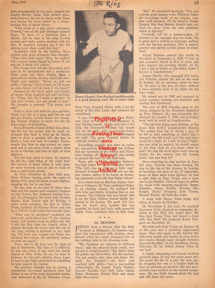 Boxing News Clipping #781 - Delmar Nejo, Henry Chemel