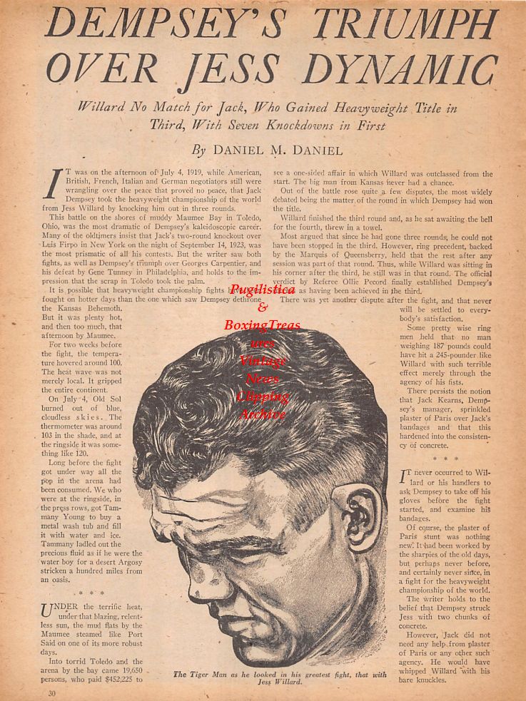 Boxing News Clipping #785 - WWII Naval Boxing Teams, Jack Dempsey, Irwin Weinberg, Leonard M. Hor, Ray Holst, Edward Carroll, Charles Tomac, Irish Ferrigan, Angel Chavez, Joe Bledsoe, Charles Whitehouse, Max Heyde and more