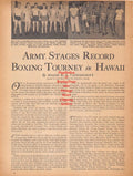 Boxing News Clipping #787 - WWII Army Boxing Tournament in Hawaii