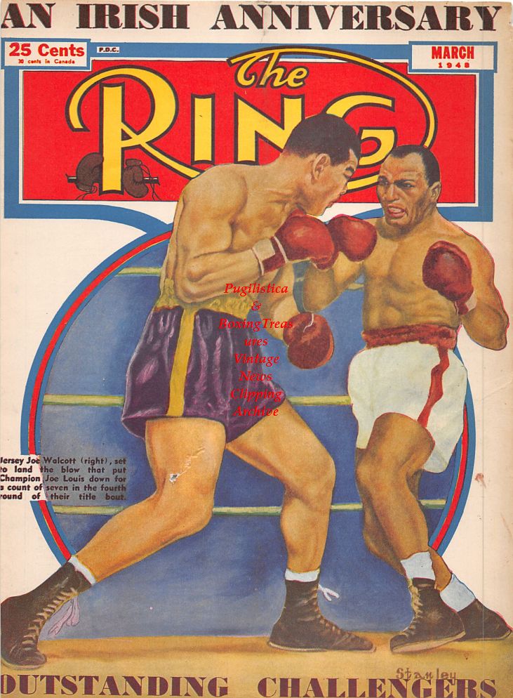 Boxing News Clipping #790 - Jersey Joe Walcott vs. Joe Louis