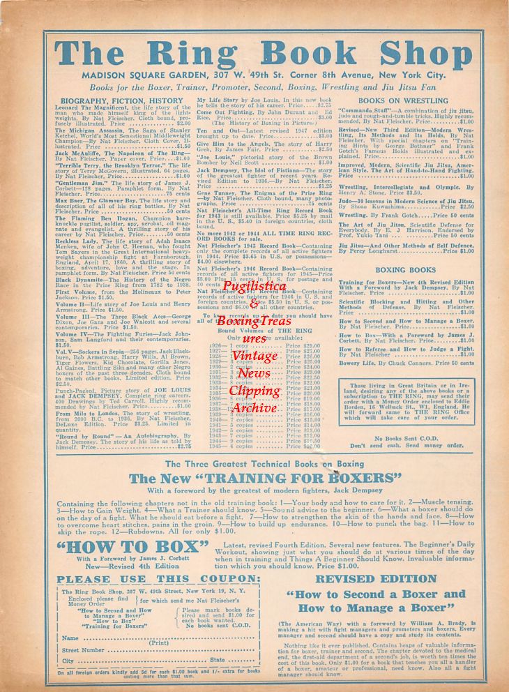 Boxing News Clipping #790 - Jersey Joe Walcott vs. Joe Louis