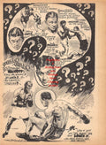 Boxing News Clipping #796 - Ted Carroll Cartoon, Jersey Joe Walcott, Harry Greb, Eddie Eagan and others